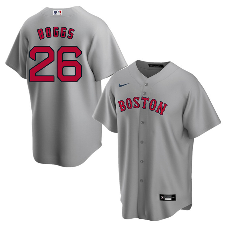 Nike Men #26 Wade Boggs Boston Red Sox Baseball Jerseys Sale-Gray